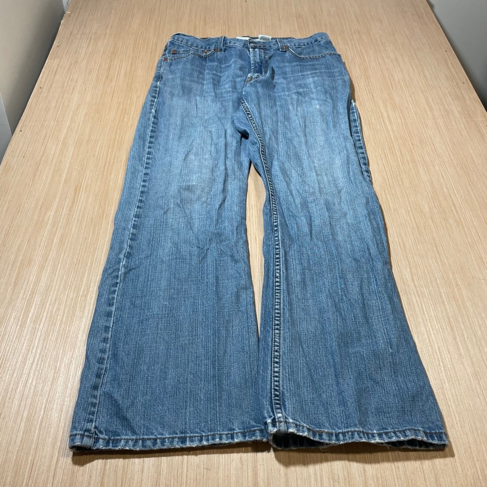 Levis 567 Loose Boot Cut Jeans Mens 32x32 Medium Wash Baggy Denim